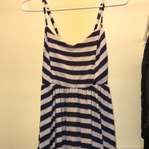 Navy and White Striped Summer Dress